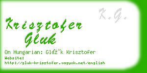 krisztofer gluk business card